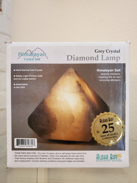 Grey Pyramid Himalayan Salt Lamp